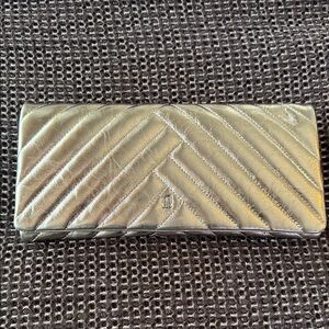 Carolina Herrera Quilted Gold Silver Clutch/Crossbody